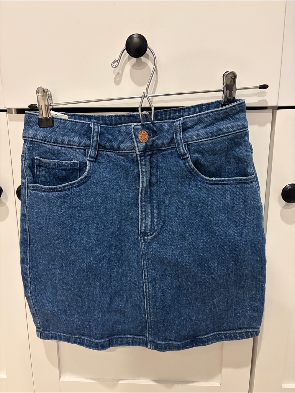 Garage Blue Denim High-Low Women's Skirt